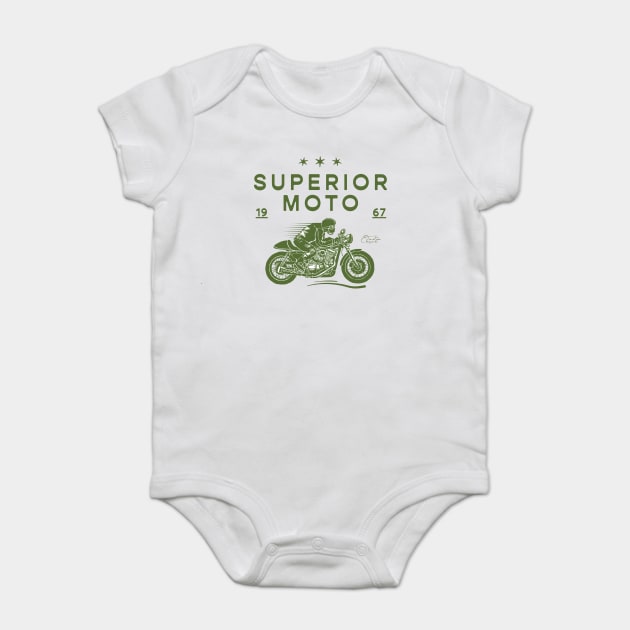 Superior Moto Racing Baby Bodysuit by Timeless Chaos